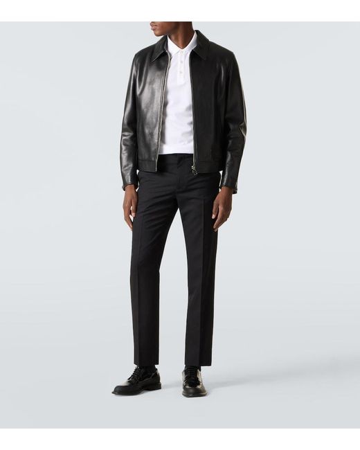 Givenchy Black Leather Derby Shoes for men