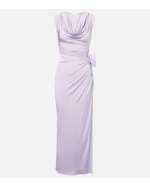 Magda Butrym Purple Maxikleid Aus Jersey