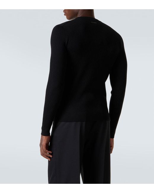 Dolce & Gabbana Black Virgin Wool Top for men