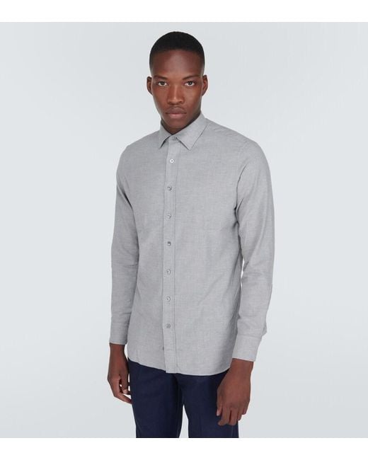 Lardini Gray Cotton Shirt for men