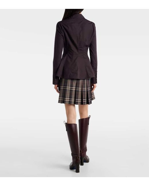 Burberry Purple Eliza Cotton Poplin Shirt