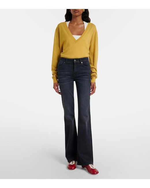 7 For All Mankind Blue Leggy Bootcut Jeans