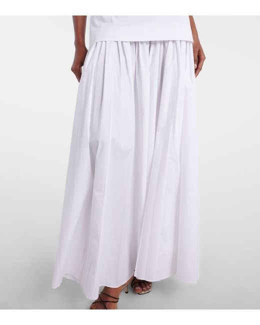 Staud White Ari Cotton Maxi Dress