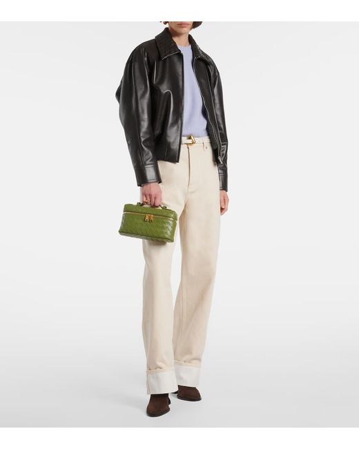 Bottega Veneta Green Schultertasche Bang Bang Aus Leder
