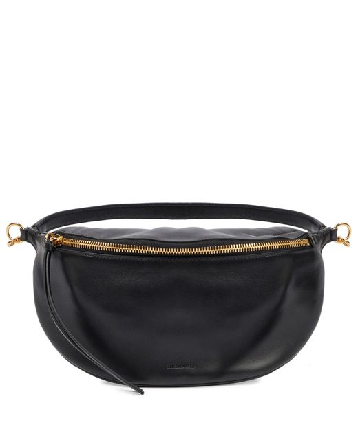Jil Sander Black Small Leather Belt Bag