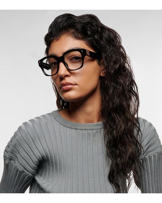 Loewe Brown Anagram Square Glasses