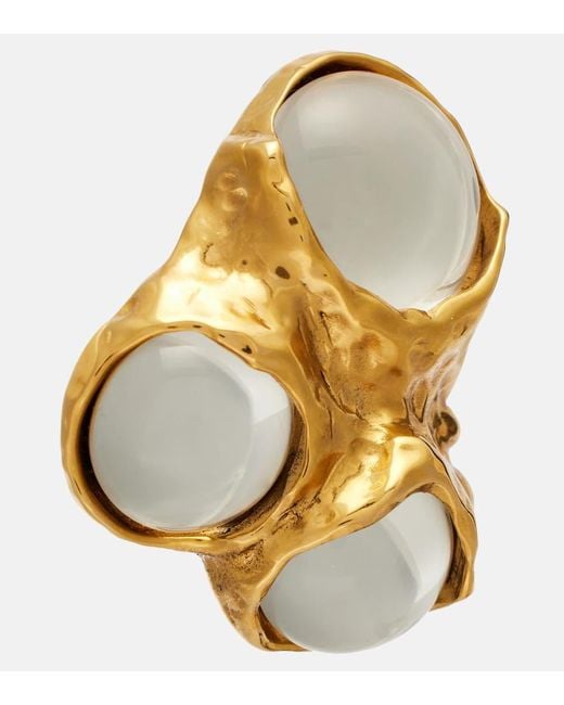 Orecchini A Clip Bubble di Saint Laurent in Metallic