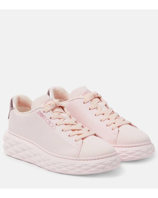Jimmy Choo Pink Diamond Light Maxi Sneakers