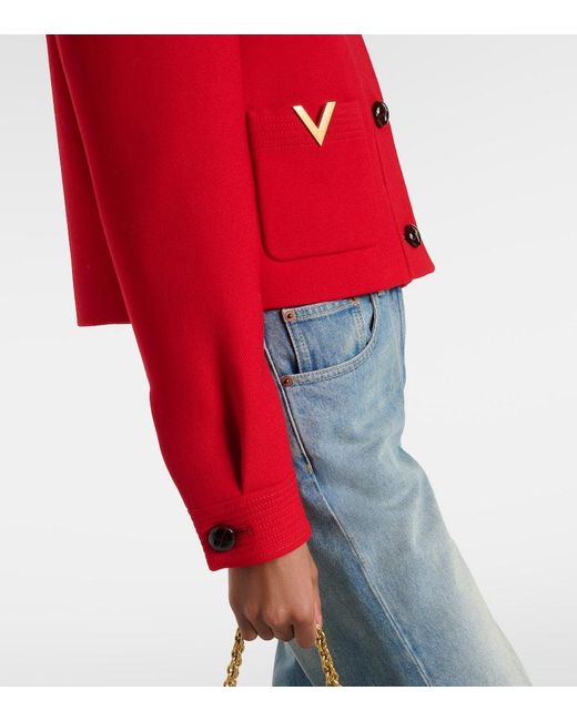 Valentino Red Jacke Vgold Aus Wolle Und Seide