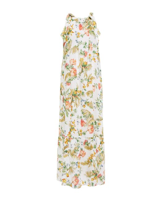 Erdem Linen Vacation Dimitra Floral Maxi Dress in White | Lyst