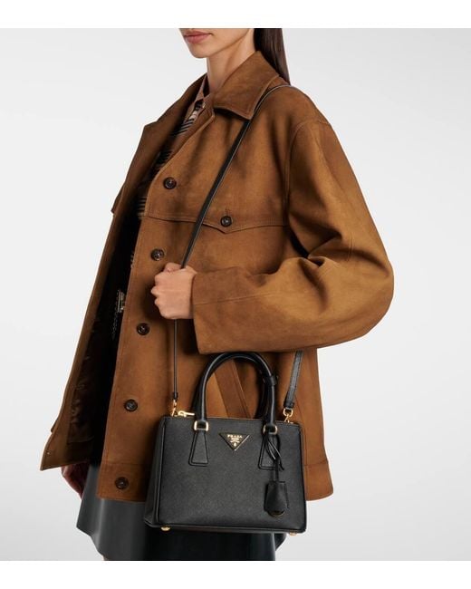 Prada Black Kleine Tasche Galleria Schwarz