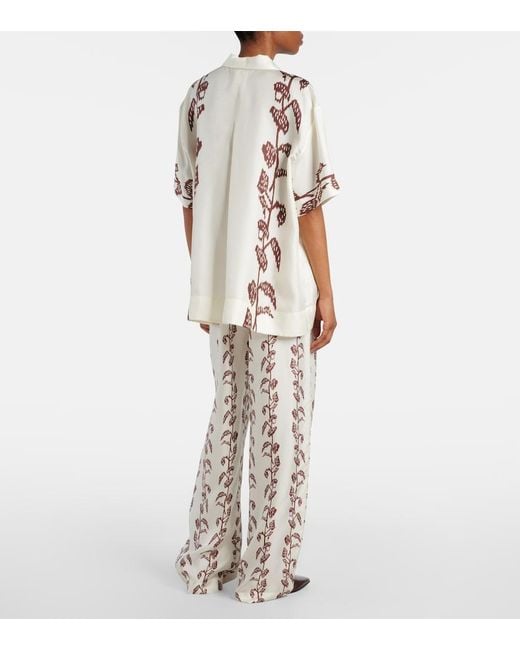 Asceno White Montauk Silk Twill Shirt