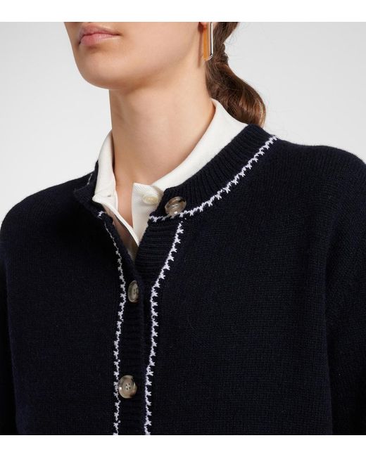 Jardin Des Orangers Blue Wool And Cashmere Cardigan
