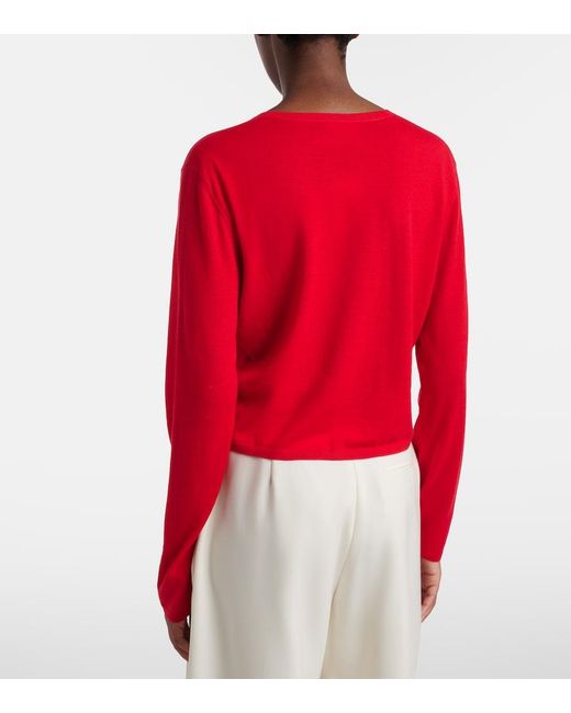 Leset Red James Wool Cardigan
