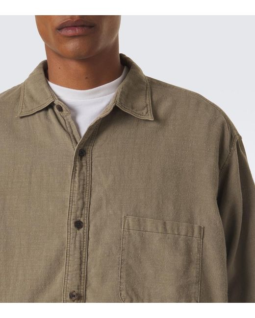 A.PRESSE Green Cotton Shirt for men