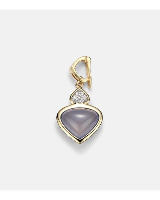 Marina B Metallic Trisolina 18Kt Pendant Necklace With Chalcedony And Diamonds