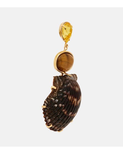 Jennifer Behr Metallic Augustine Crystal-Embellished Drop Earrings