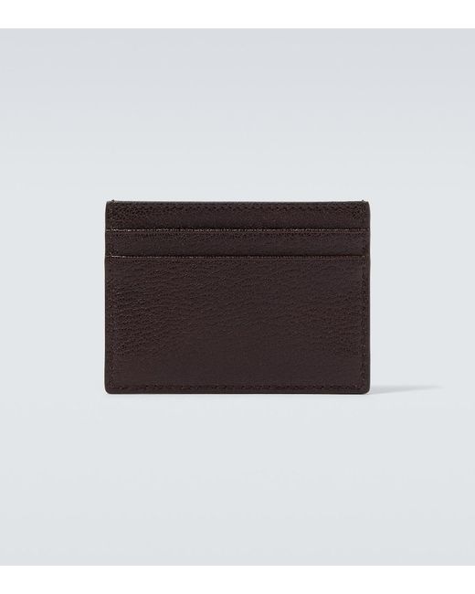 Gucci Brown Lira Leather Card Holder for men