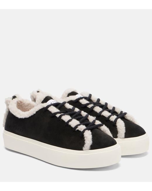 Inuikii Black Suede Low-Top Sneakers