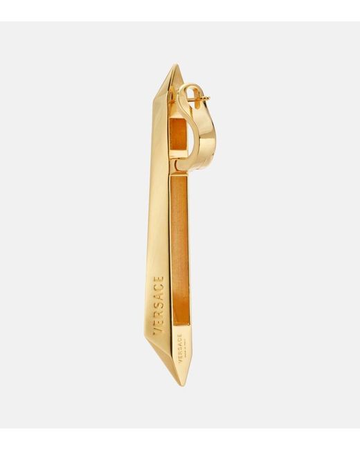 Versace Metallic Ohrringe Mit Kristallen