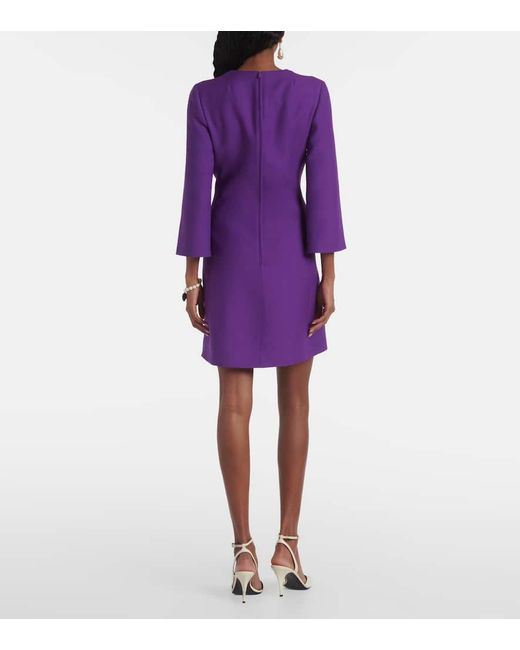 Valentino Purple Crepe Couture Scalloped Minidress