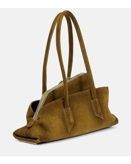 The Attico Metallic La Passeggiata Small Suede Tote Bag