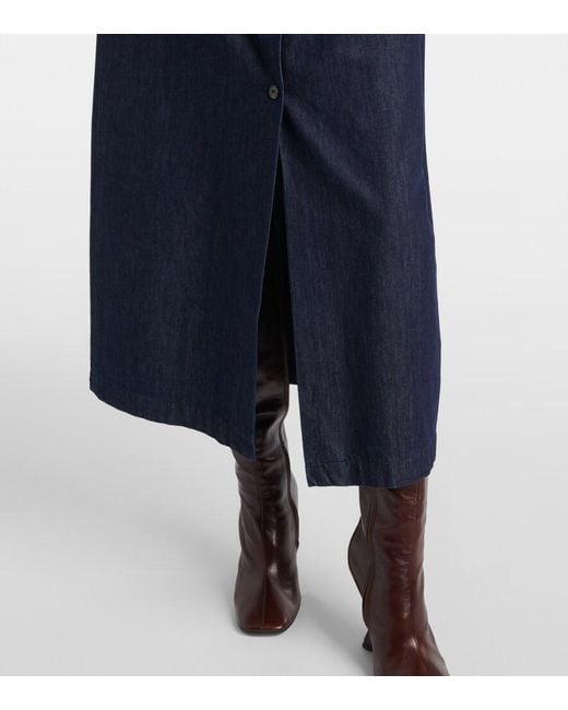 Dries Van Noten Blue Denim Shirt Dress