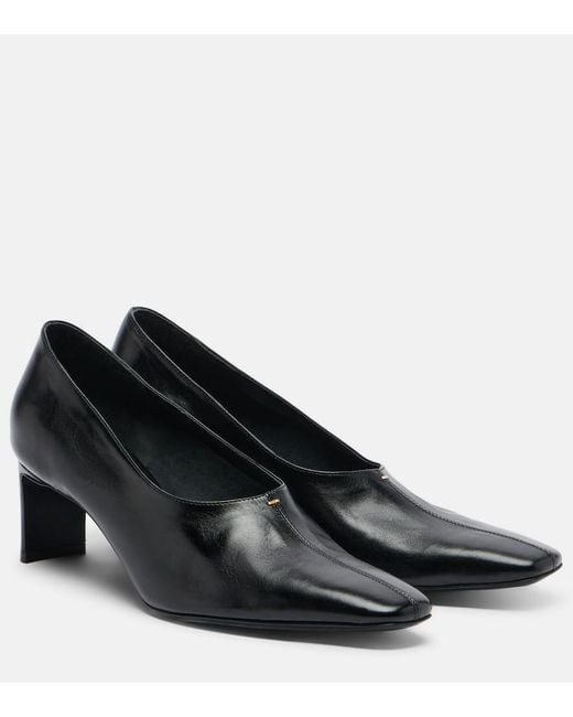 Khaite Black Cecilia Leather Pumps