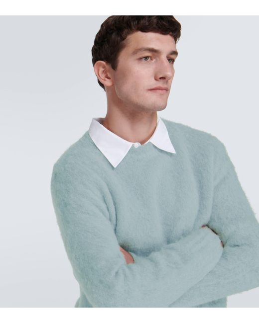 AMI Blue Crewneck Sweater for men