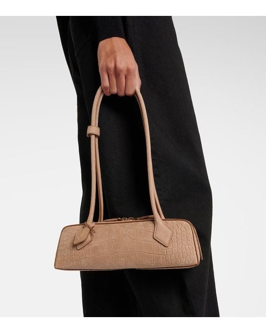 Alaïa White Schultertasche Le Teckel Small Aus Leder