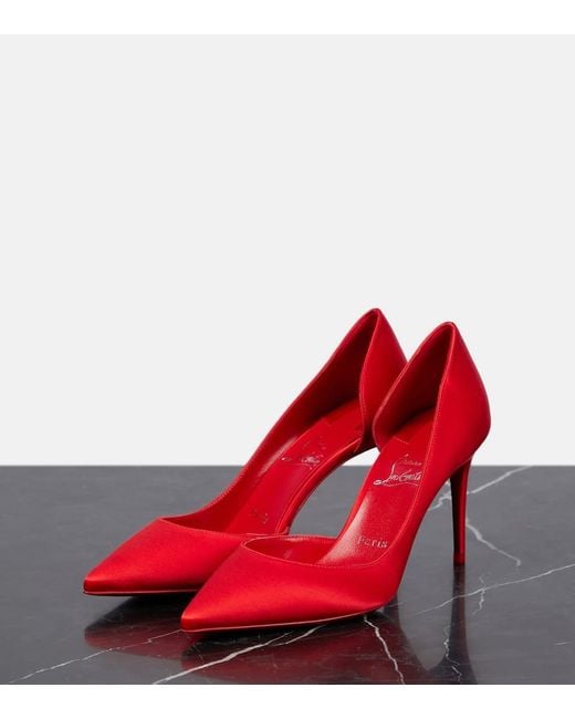 Christian Louboutin Red Pumps Iriza Aus Seidensatin