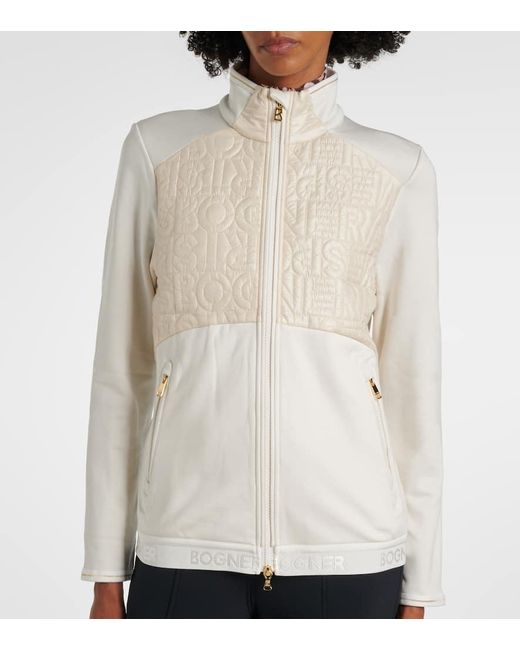 Bogner White Piara Logo Ski Jacket