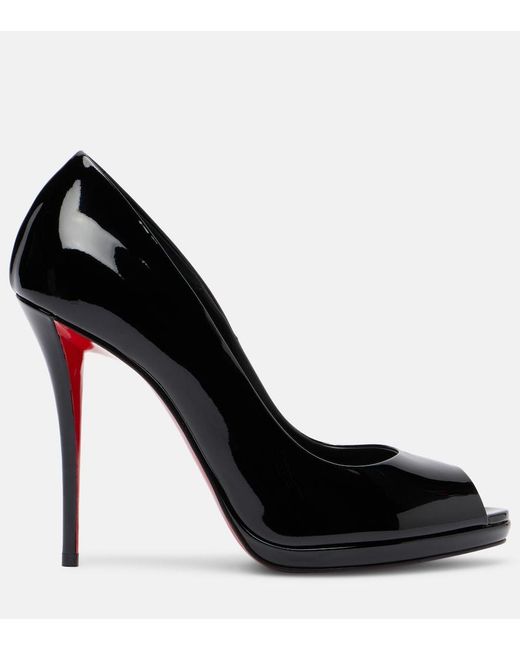 Christian Louboutin Black Lady Z Peep Toe Pump