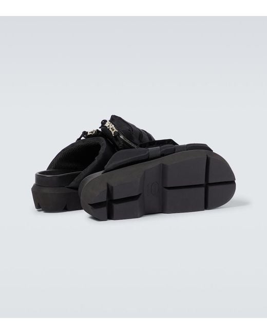 Sacai Black Pockets Slides for men