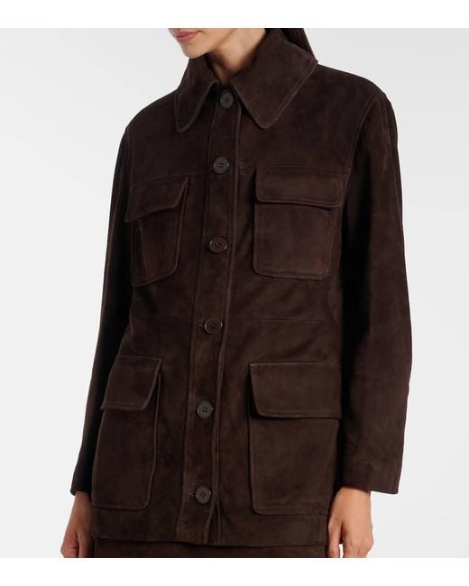 Nour Hammour Brown Lorien Suede Jacket