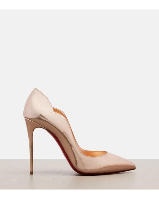 Christian Louboutin Natural Hot Chick Patent Leather Pumps