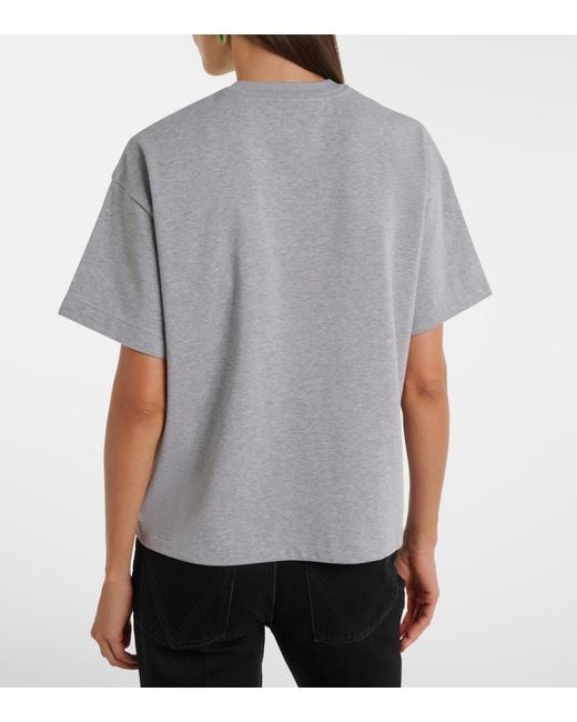 Bottega Veneta Gray Intrecciato Cotton-Blend Jersey T-Shirt