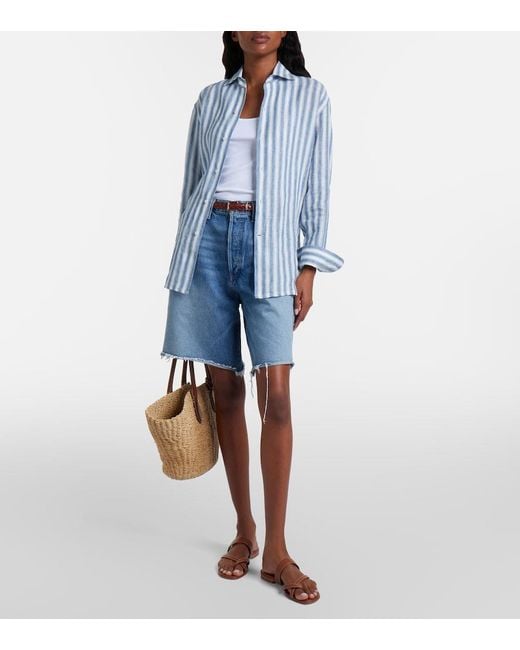 Agolde Blue Indra Denim Bermuda Shorts