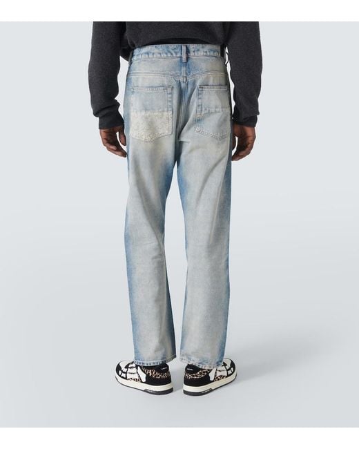 Amiri Blue Ma Quad Cuff Straight Jeans for men