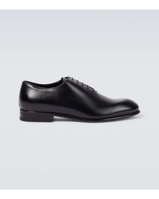 Zapatos oxford Vienna de piel Zegna de hombre de color Black