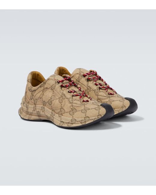 Gucci Natural Run Leather Sneakers for men