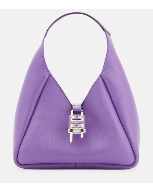 Givenchy Purple G-hobo Mini Leather Shoulder Bag