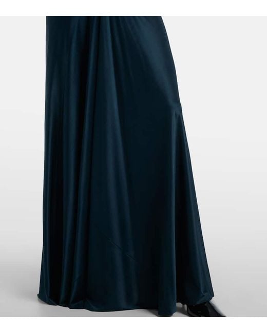 Robe Longue En Satin Victoria Beckham en coloris Blue
