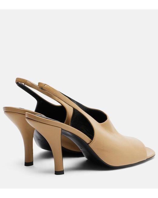 Totême Metallic Leather Slingback Sandals