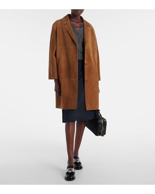 Prada Brown Suede Coat