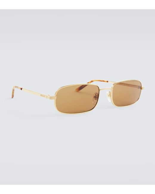 Gucci Metallic Rectangular Sunglasses for men