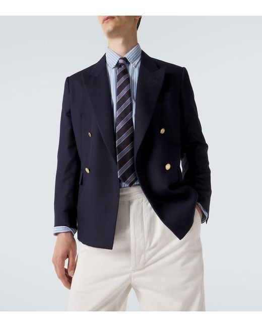 Polo Ralph Lauren Blue Striped Cotton Shirt for men