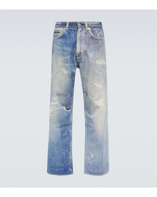 Our Legacy Third Cut Distressed Wide Jeans in Blue for Men | Lyst
