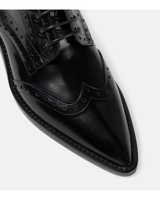 Victoria Beckham Black Leather Brogues