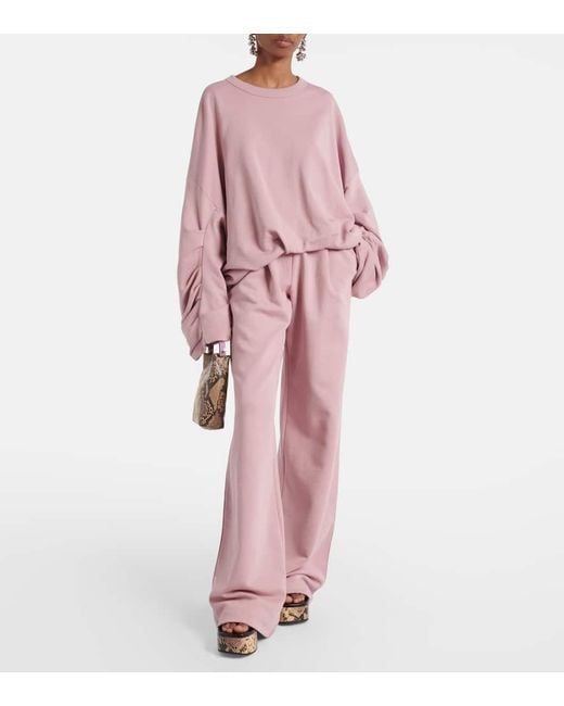 Dries Van Noten Pink Jogginghose Aus Baumwoll-Jersey